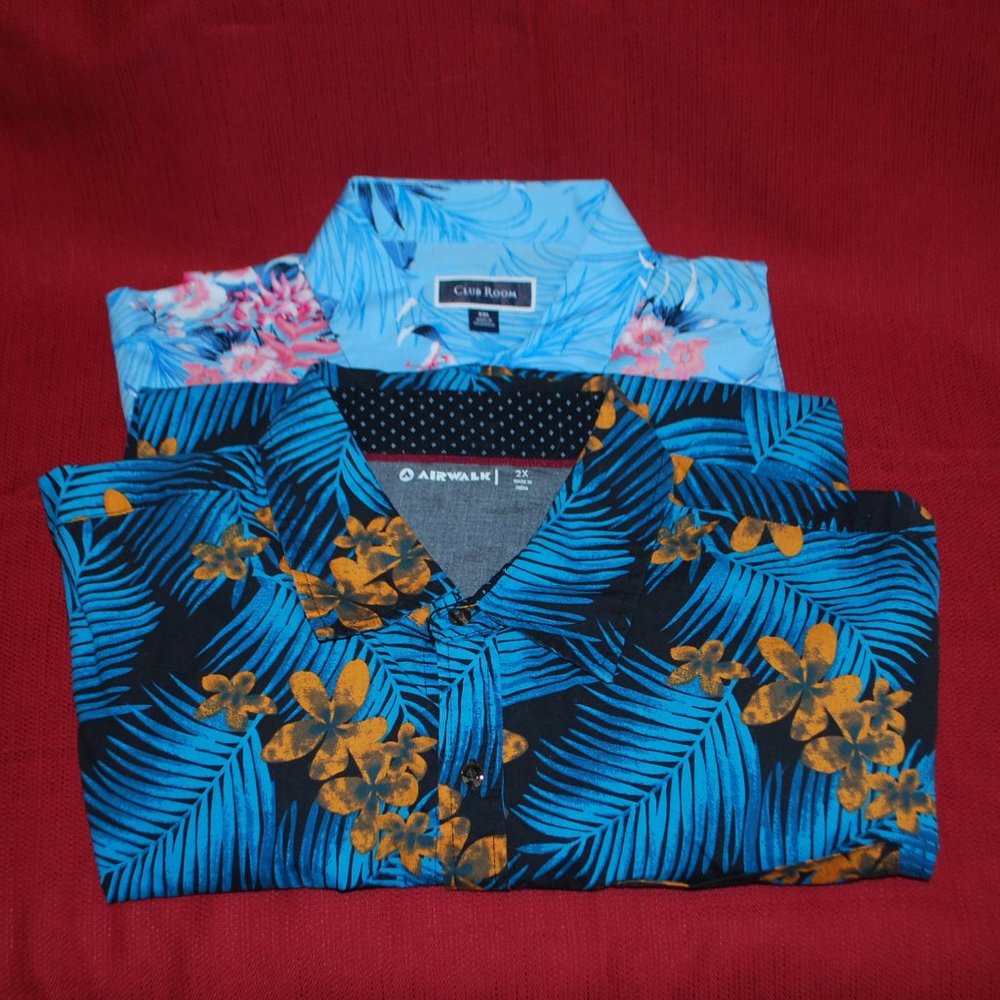 Set of 2 NEW Men's Tropical Shirts - PRICE REDUCED - XXL